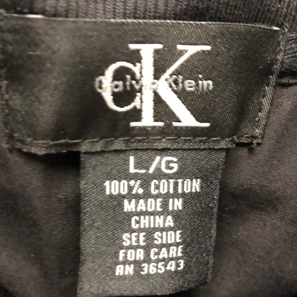 Calvin Klein Mens Lifestyle 1/4 Zip Pullover Black New Size Large - Picture 2 of 2